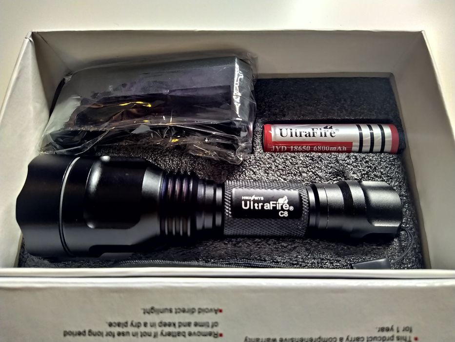 UltraFire CREE XM-LT6 18650 lanternă  vânătoare, pescuit, camping