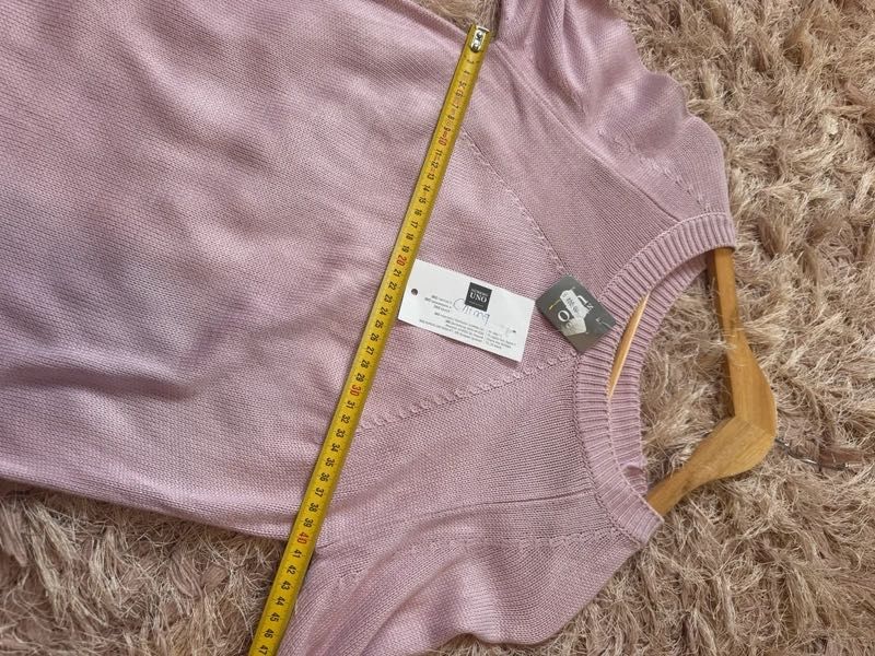 Pulover tricotat roz trandafiriu subtire Massimo Dutti marimea S nou