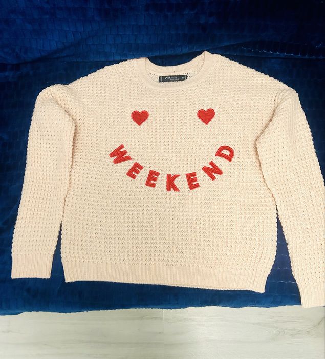 Set Pulovere groase alb si roz