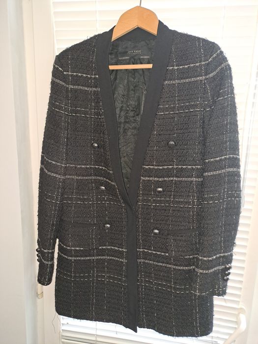 Дълго черно сако. Размер xs