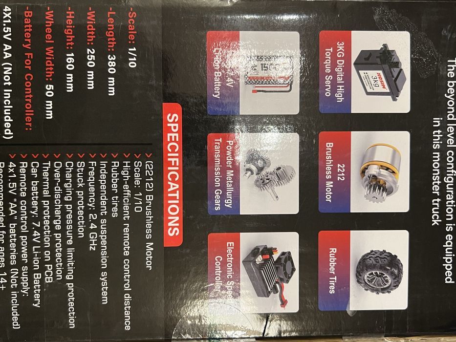 RC количка Hosim ZENO X16 1:10 безчеткова, 4x4, Off Road