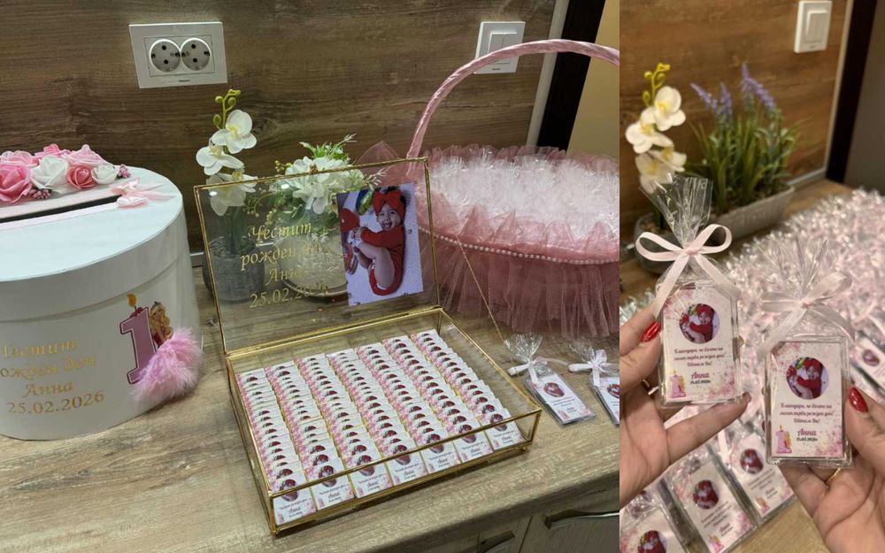 Подаръци за гости магнит от епоксидна смола или плексиглас със снимка