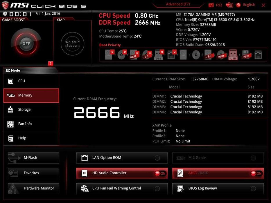 Дъно Дънна платка MSI Z170A GAMING M5 1151 DDR4 до 64GB OVERCLOCK