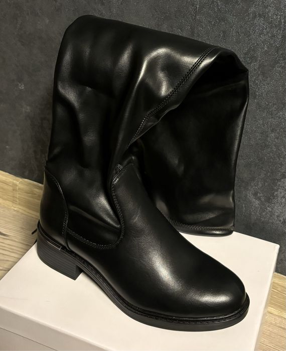 Cizme lungi peste genuchi, noi, marimea 37