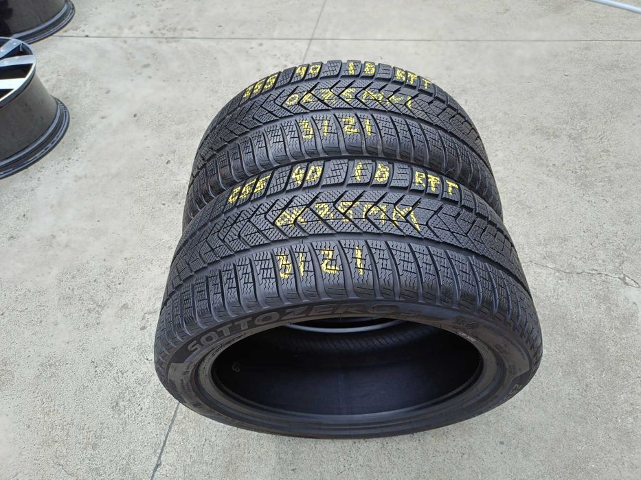 Doua anvelope iarna 255 40 18 pirelli sottozeo 3 run flat profil de 7,5 mm