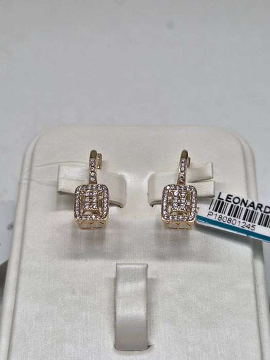 Золото 585  Серьги масса: 3.35