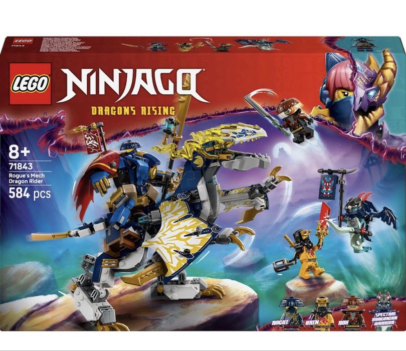 LEGO® NINJAGO® - Robotul calaret de dragon al lui Rogue 71843, 584 piese
