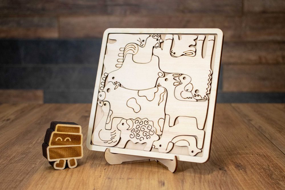 Дървен пъзел Веселата Ферма