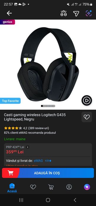 Casti gaming Logitech G733 , G435