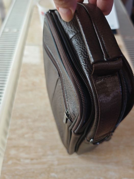 Borseta piele naturală maro