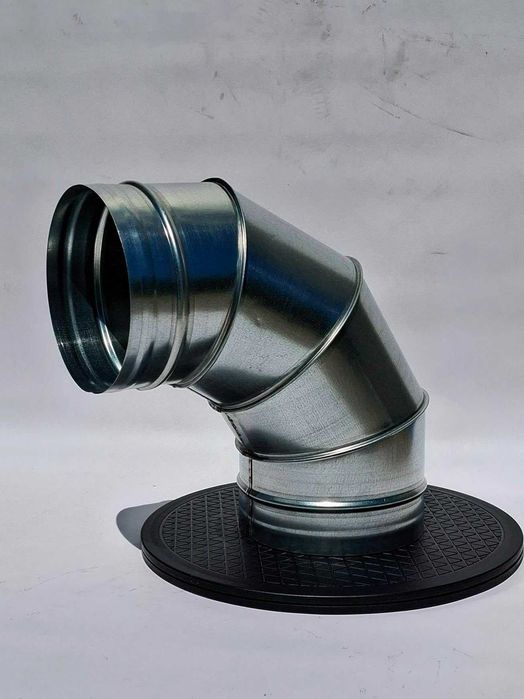 Коляно за аспирация ф200 поцинкована ламарина