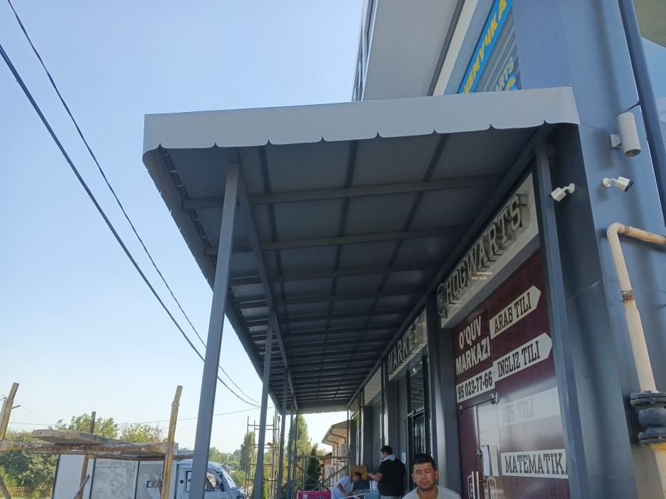 Тент, баннер бассейн установка