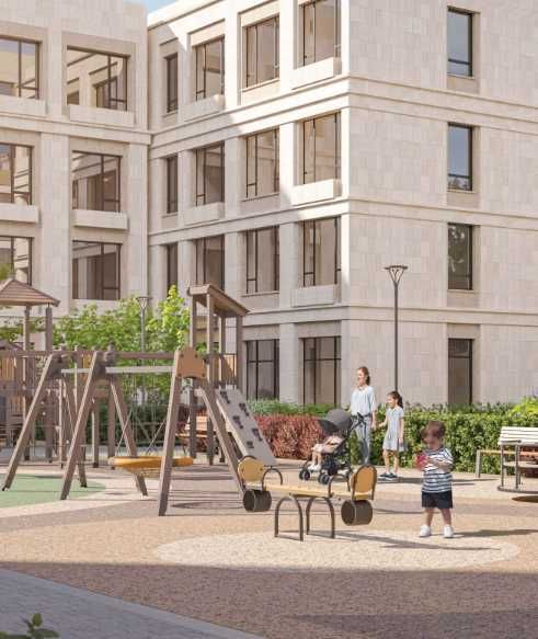 Янги Ўзбекистон боғи ёнида: 2 хонали квартира, 58 м², терраса билан