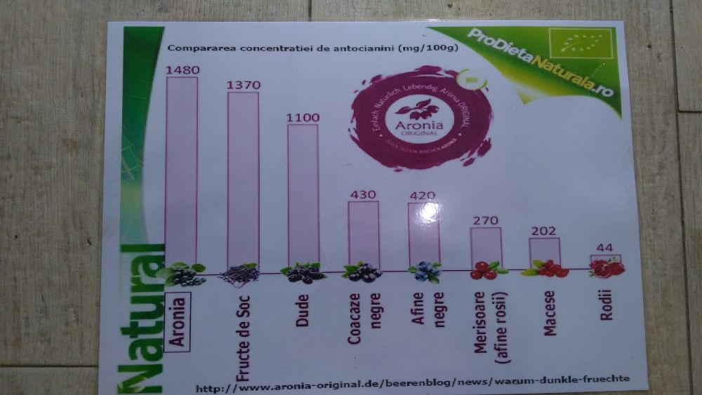 Suc 100% natural de aronia.