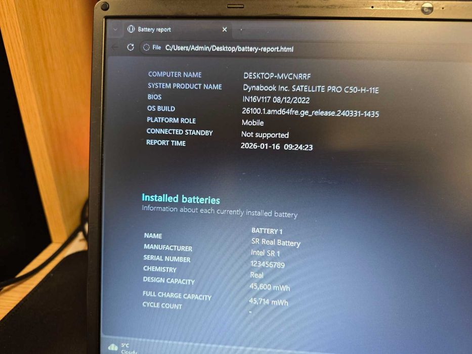 Toshiba Satellite Pro C50 15.6'' / i5 -10th / 8 RAM / 256 SSD