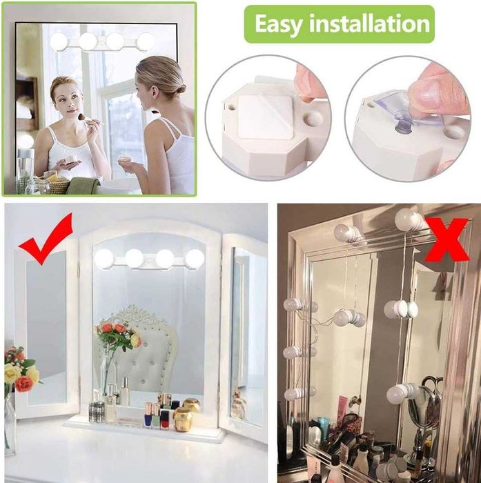 Lumina(rece-calda) cosmetica LED machiaj, USB, REDUS de la 170RON