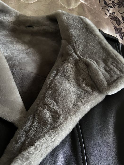 Кожаная дубленка зимняя