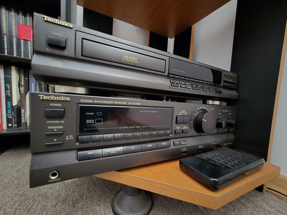 Technics CD player SL-PG340A si amplitunner SA-GX130D cu telecomanda RAK-SA011XH