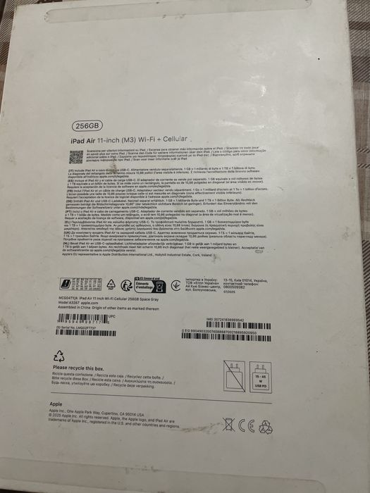 Ipad air 11 m3 256 de Gb