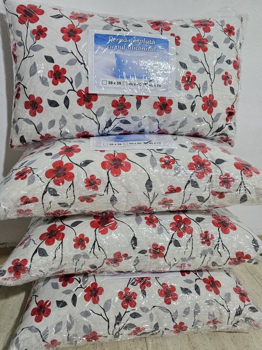 Set 4 perne 40x70 cm – Noi cu etichetă | Moi, pufoase | Livrare OLX