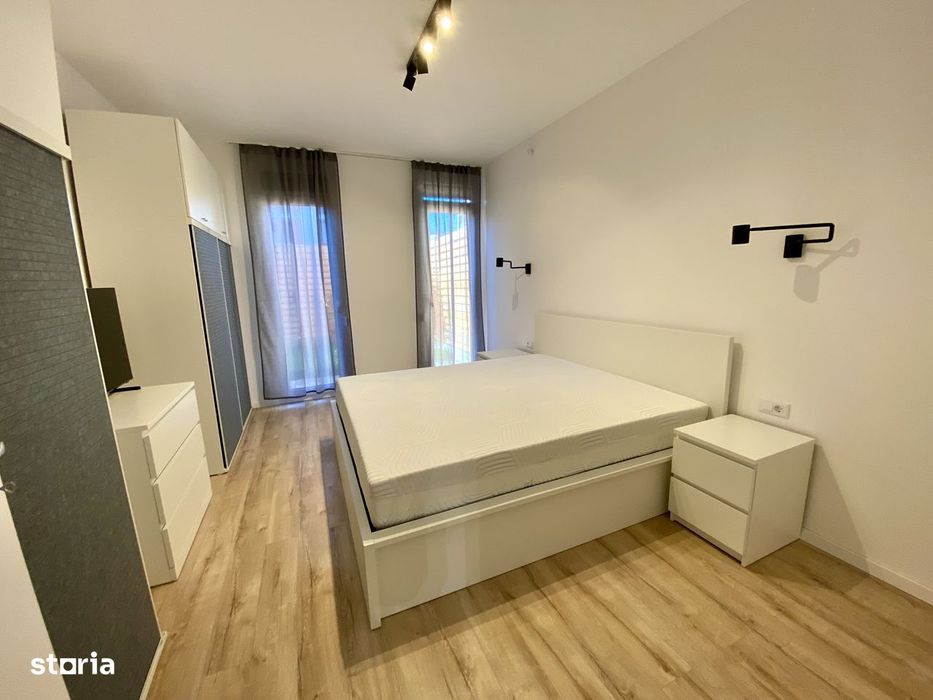 Vand apartament 2 camere cu gradina+parcare, amenajat modern, ARED-AFI