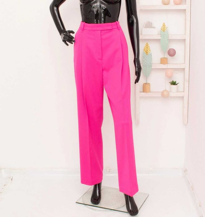 & Other Stories оригинален дамски панталон цикламен вълнен широк 40