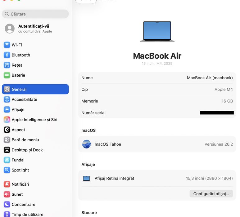 MacBook Air M4 15-inch/ 256 Gb / Space Gray