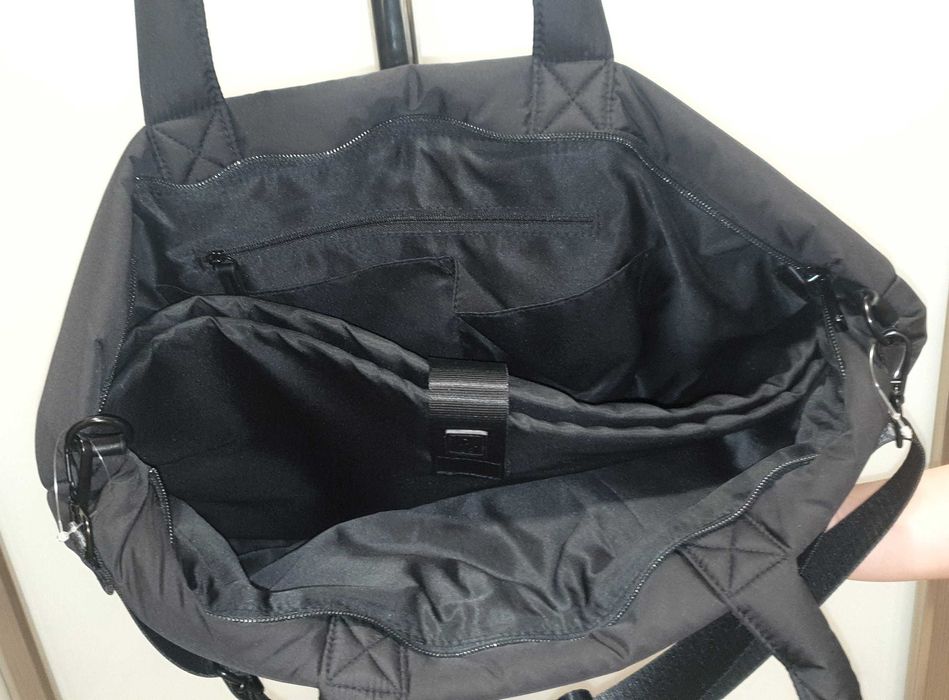 Geantă shopper matlasată, mare, cu curea detașabilă , Noua , Eticheta