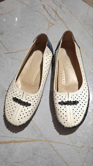 Женские туфли ,макасины или балетки, кожа. Размер 41