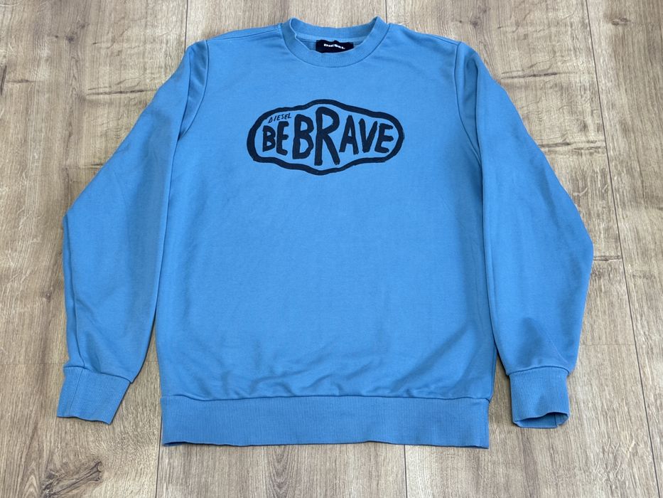 Оригинален суитшърт Diesel "Be Brave" – Синя (Adriatic Blue)
