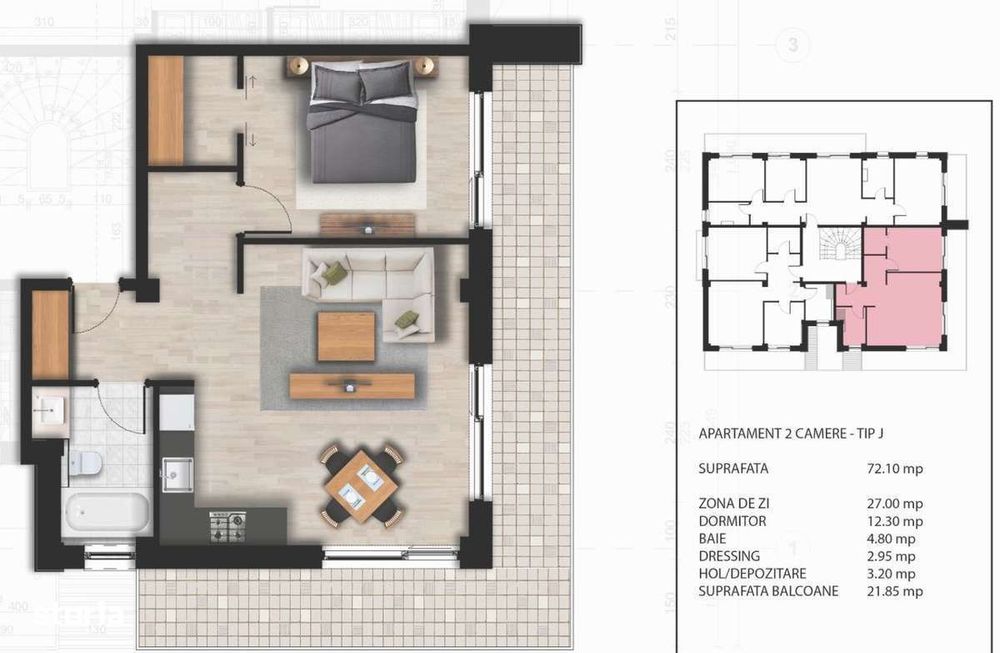 REVANZARE INTABULAT 2 camere + LOC PARCARE+ boxa hanul 3 sarmale