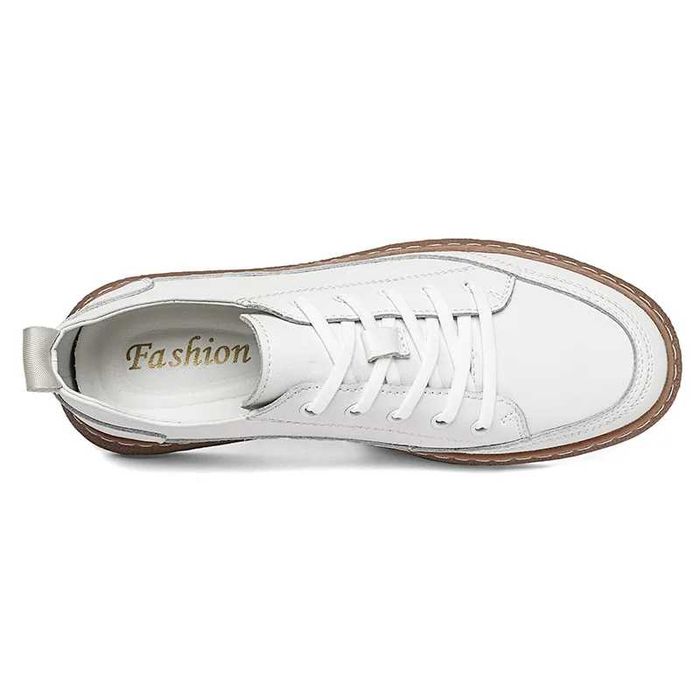 Мъжки бели спортни обувки от естествена кожа № 43.5