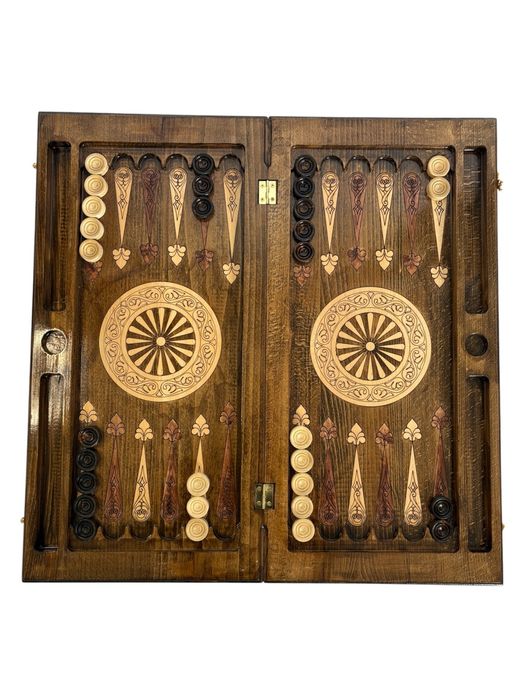 Joc sah si table din lemn masiv lucrat manual. Set table Royal 10013