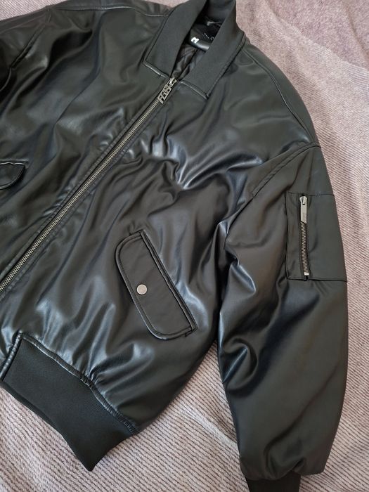 Geaca neagra,piele ecologica, unisex, marime M
