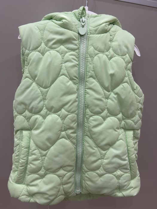 Детска грейка с памучен хастар  в ябълково зелено