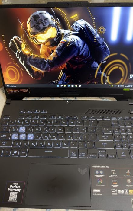 Игровой ноутбук ASUS TUF A15/Reyzn 7-7735HS/RTX4050 6гб/ОЗУ 16гб/SSD 5