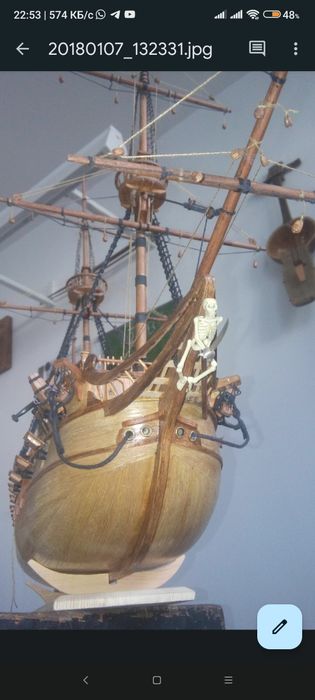 Продается корабль ручной работы.