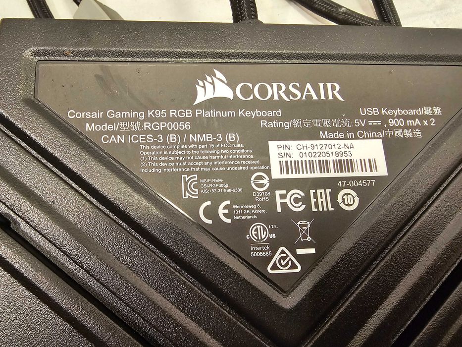 Tastatura mecanica Corsair gaming K95 rgb RPG0056