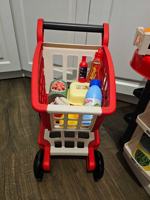 Игрален комплект Ecoiffier - Пазарен щанд с количка