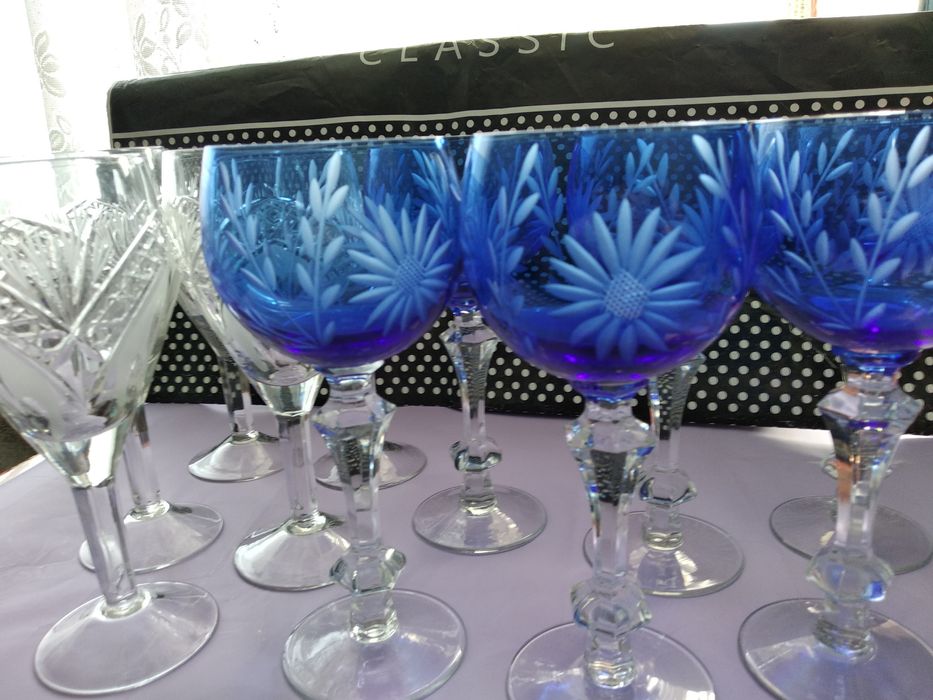 Фужеры цветной хрусталь