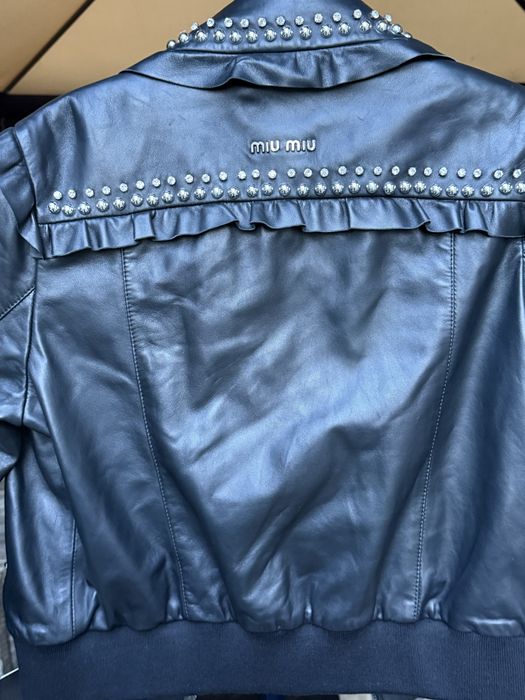 Vand geaca piele naturala miu -miu