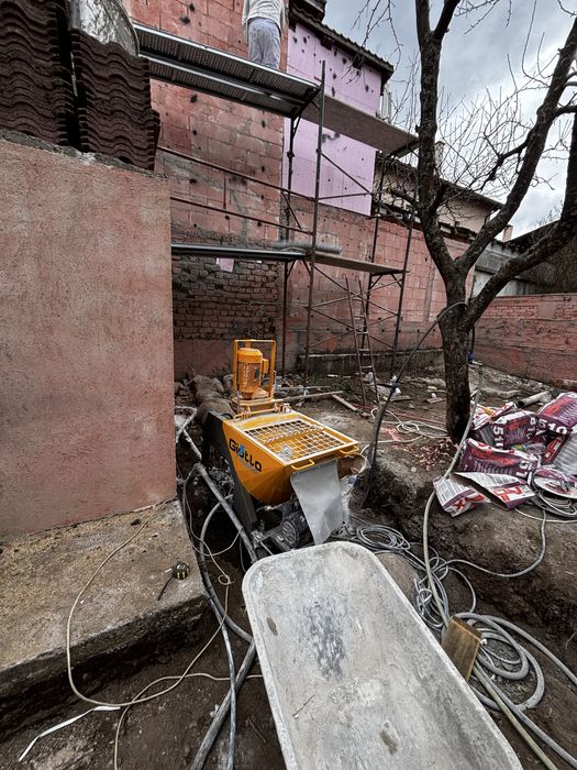 Машинна / Турбозолна мазилка (монофазна)/ гипсокартон /шпакловки и др.