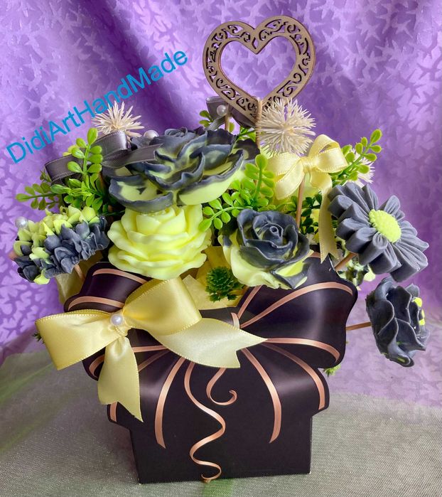 Букет от сапунени цветя