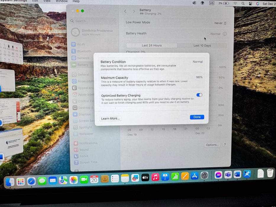 Продава се лаптоп Apple MagBook air 13.3" 256 Space Gray,Apple M1