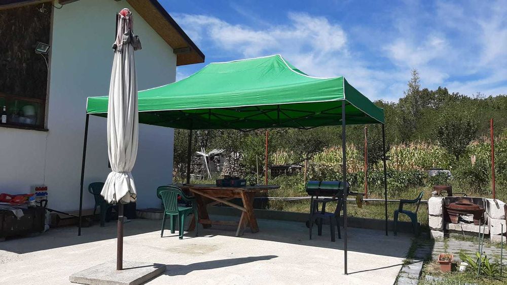 Acoperis prelata cort pavilion pliabil 3M X 4.5M GROS CAUCIUCAT NOU