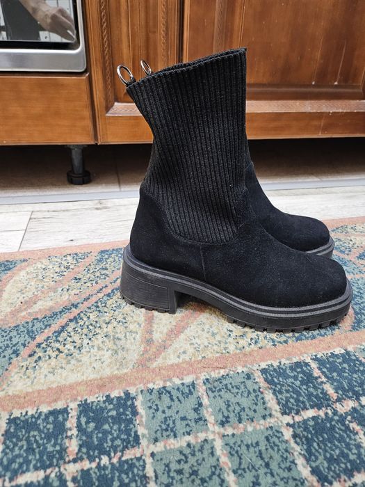 Замшевые ботильоны, ботинки, полусапожки