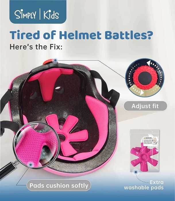 Детска защитна каска Simply Kids със стикери, Размер M, 8-14г