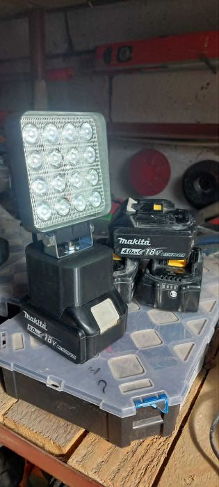 Lampă LED 48W pe Makita LXT 18V + BMS XH-M609 + ON/OFF – modul iluminare portabil high-flux
