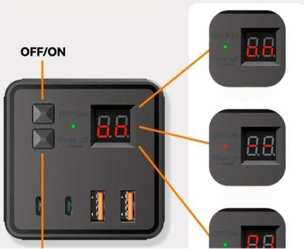 Удлинитель 7-в-1 с таймером отключения Продажа/Обмен
