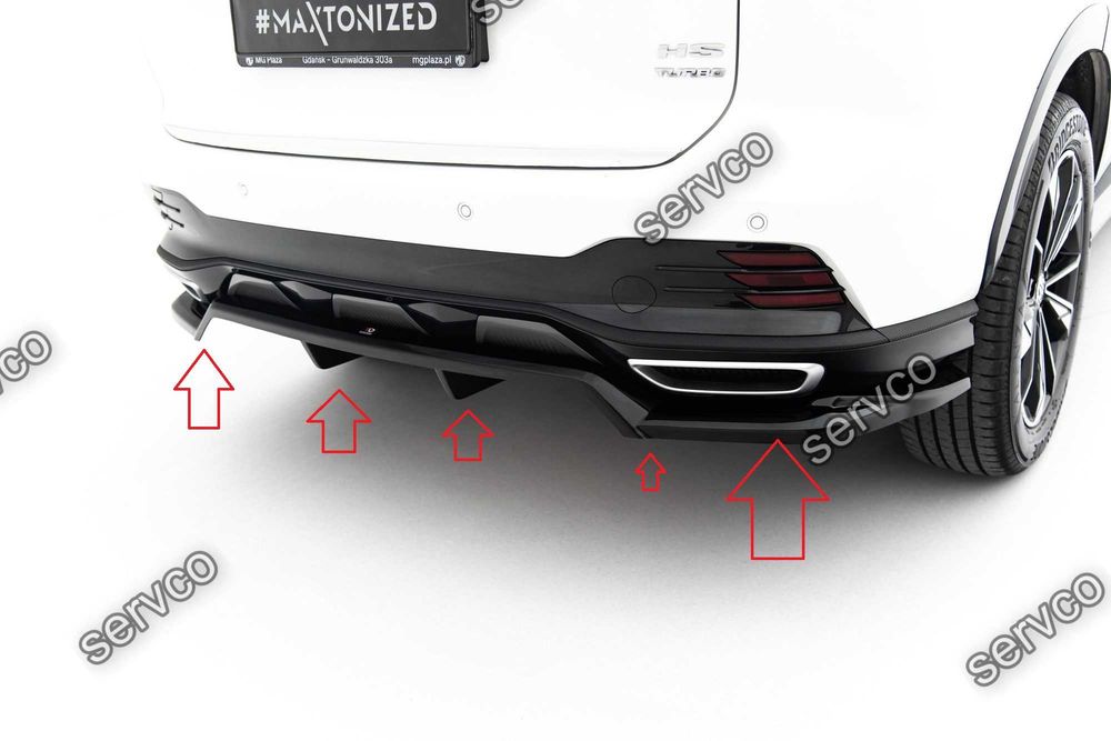 Pachet Set Splitter Exterior Prelungiri Body kit tuning MG HS Mk2 2024- v1 - Maxton Design